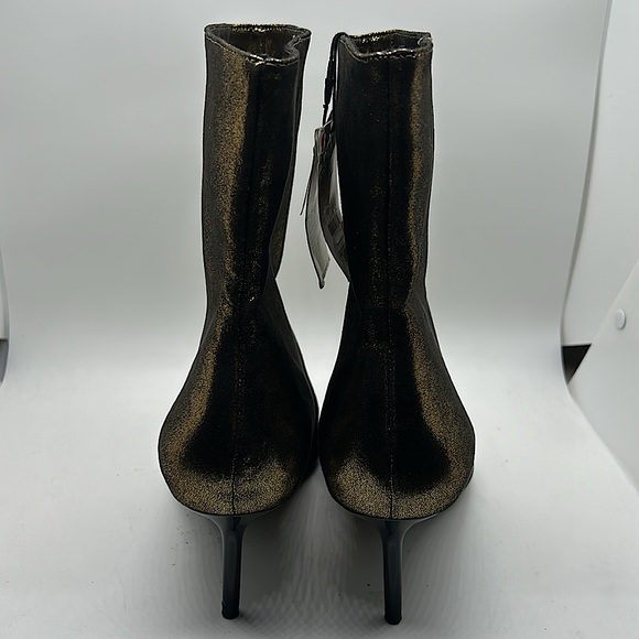 Zara NWT Dazzling Gold Stiletto Heel Ankle Booties Boots Shoes **Sz 37/US 6.5** - Picture 5 of 7